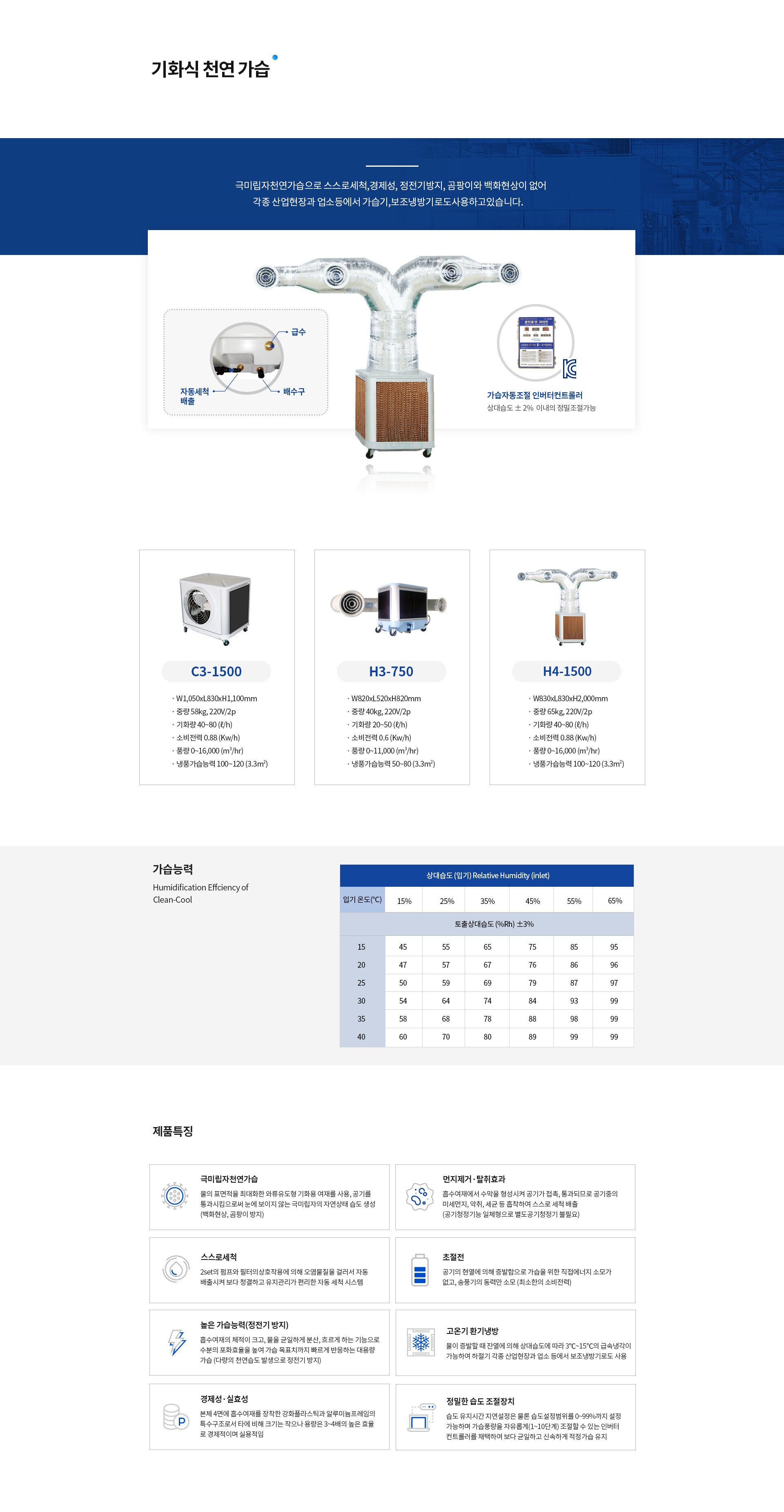 기화식 천연 가습>